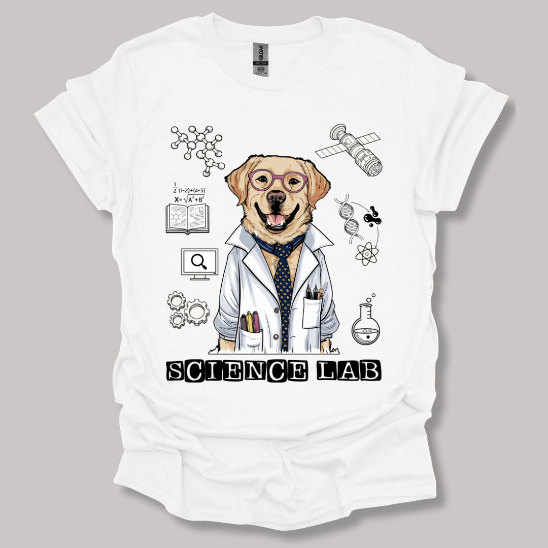 Lab Dog Scientist T-shirt