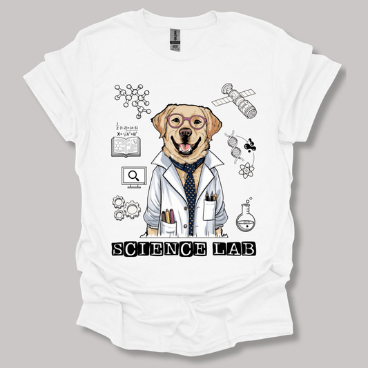 Lab Dog Scientist T-shirt
