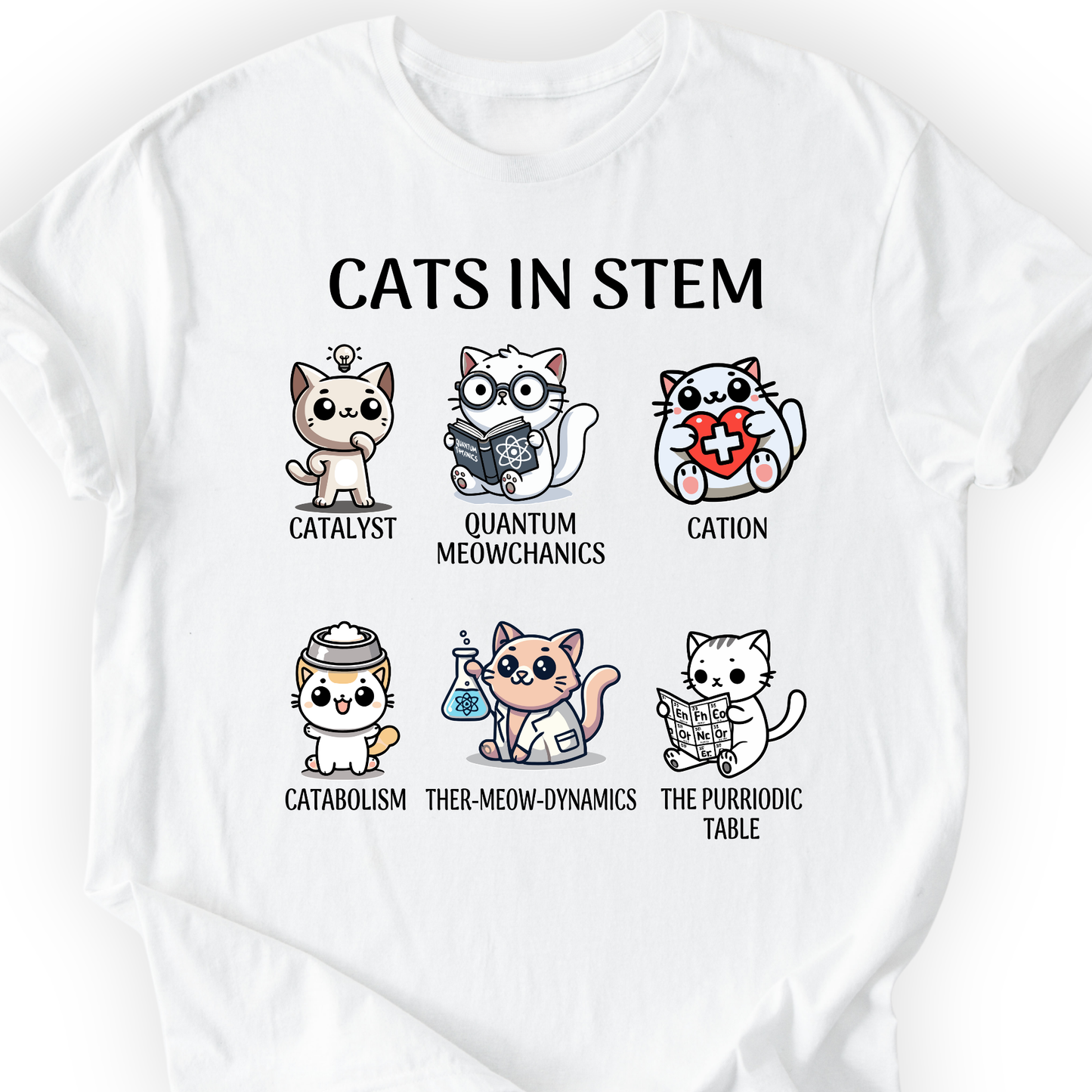 Cats In STEM T-shirt Printify