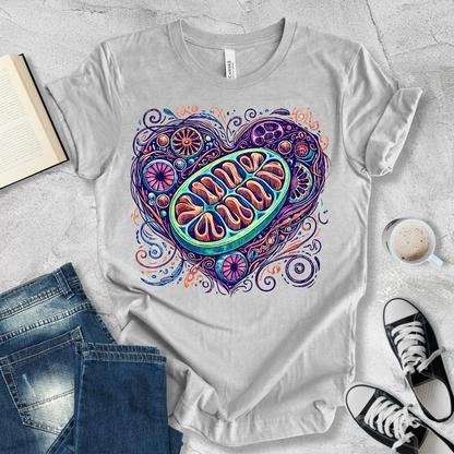 Mitochondria heart shape T-shirt