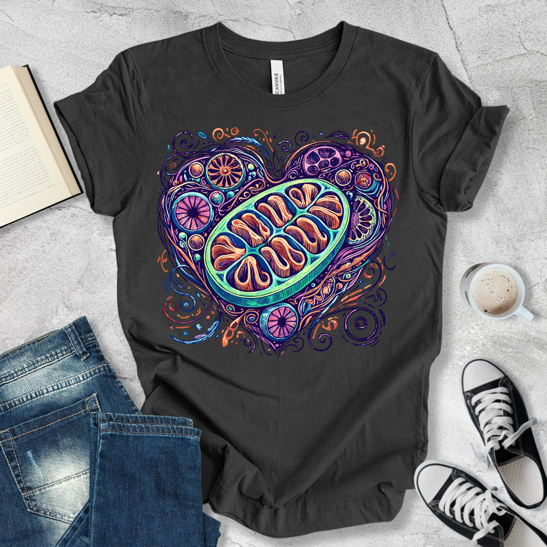 Mitochondria heart shape T-shirt