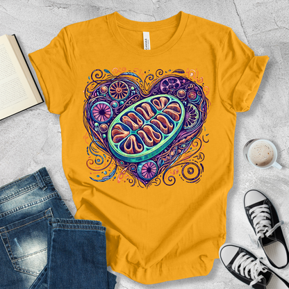 Mitochondria heart shape T-shirt