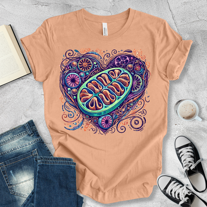 Mitochondria heart shape T-shirt