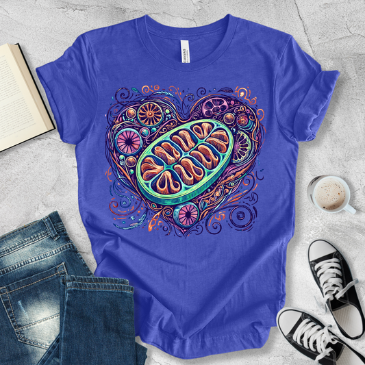 Mitochondria heart shape T-shirt