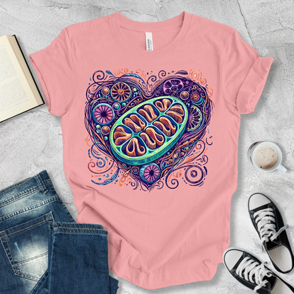 Mitochondria heart shape T-shirt