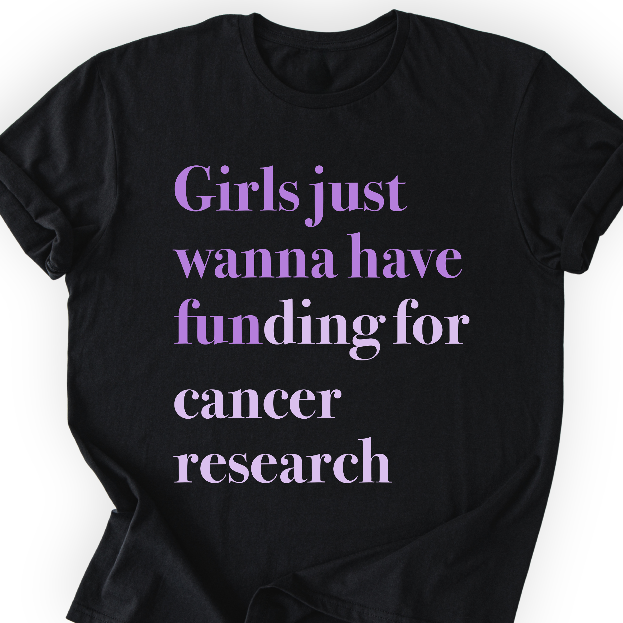 Girls Just Wanna Have Funding - Cancer Research Printify