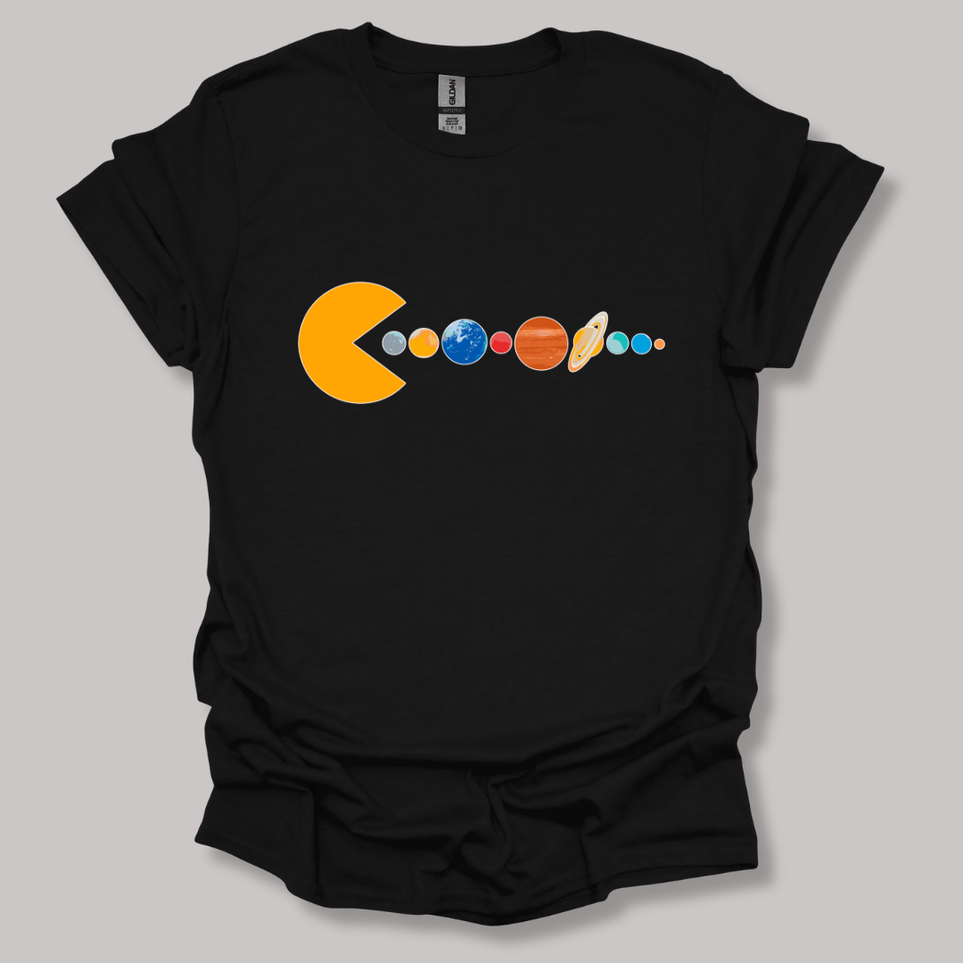 Solar System Pac Man T-shirt