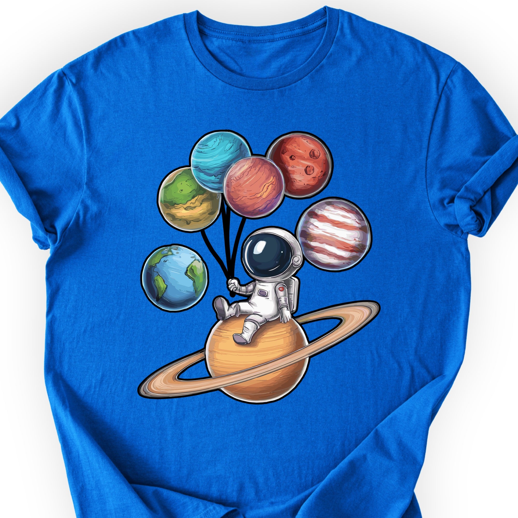 Astronaut and Planets T-shirt Royal