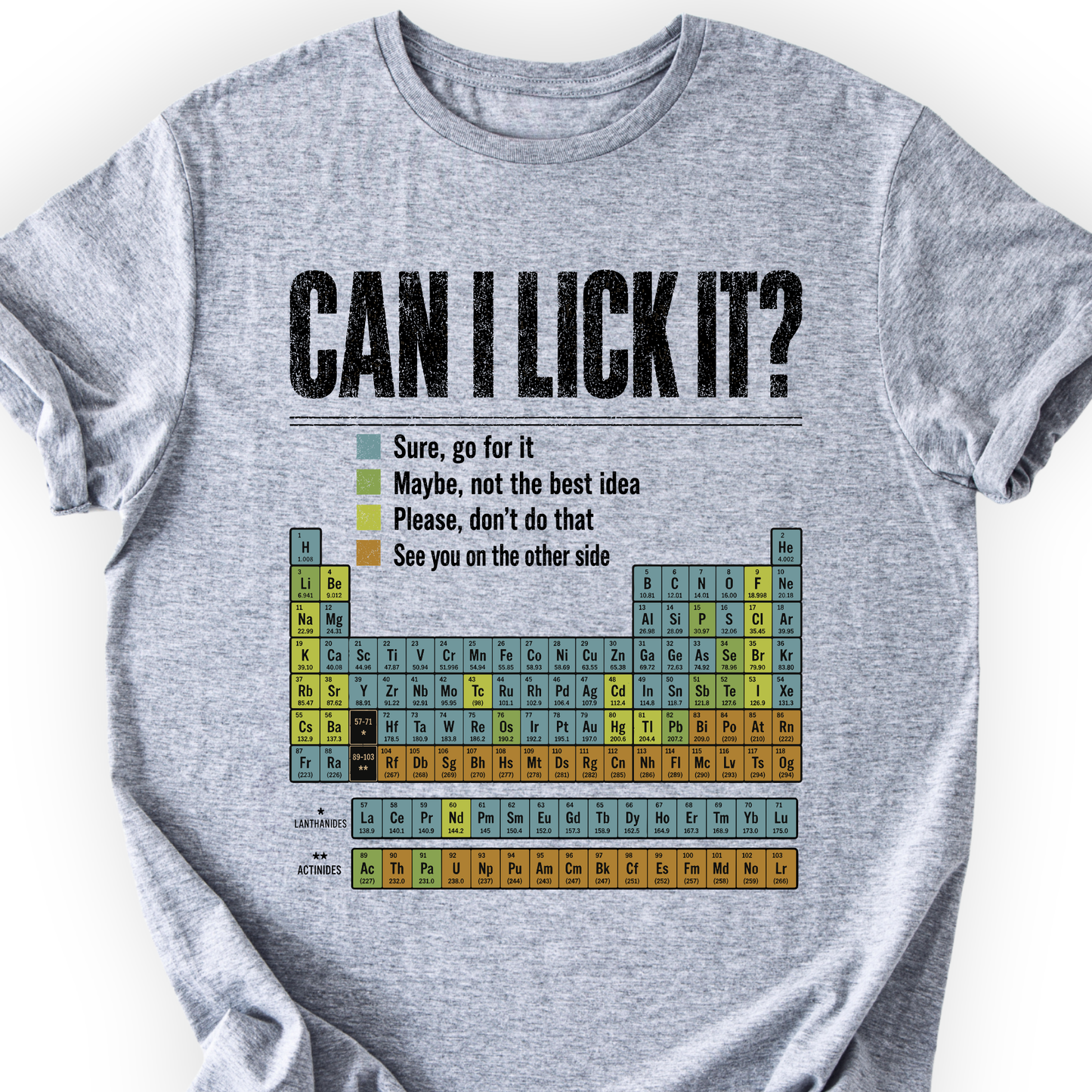 Can I Lick It Periodic Table T-Shirt Printify