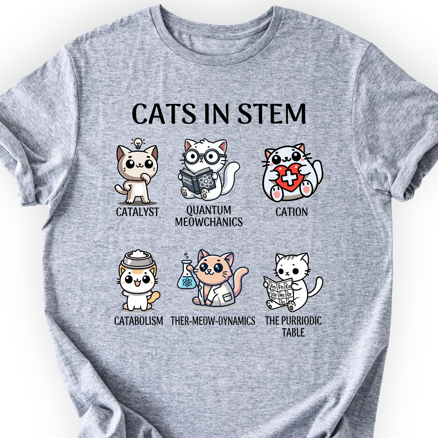 Cats In STEM T-shirt Printify