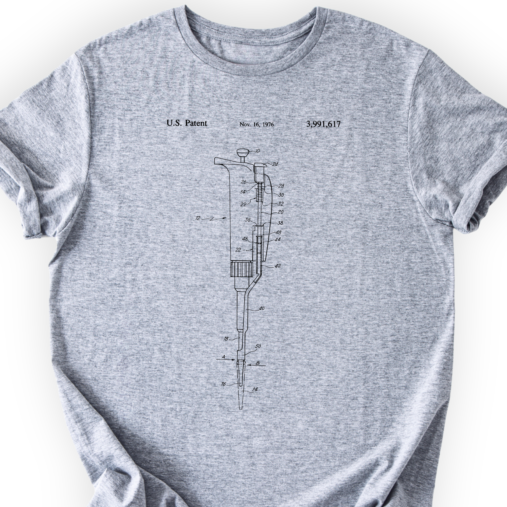 Micropipette Patent T-shirt — Scientist Apparel