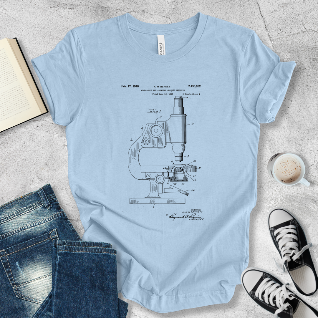 Microscope patent T-shirt