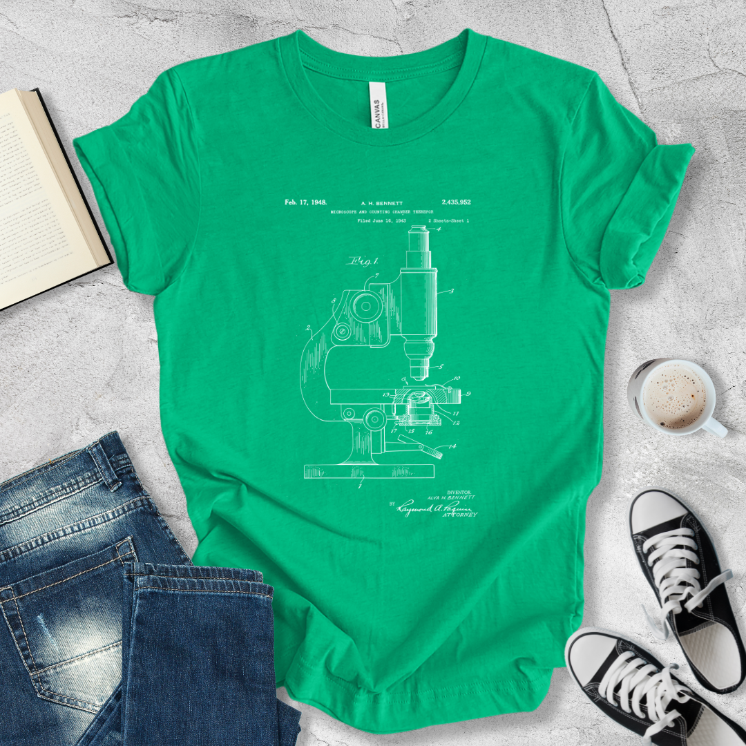 Microscope patent T-shirt