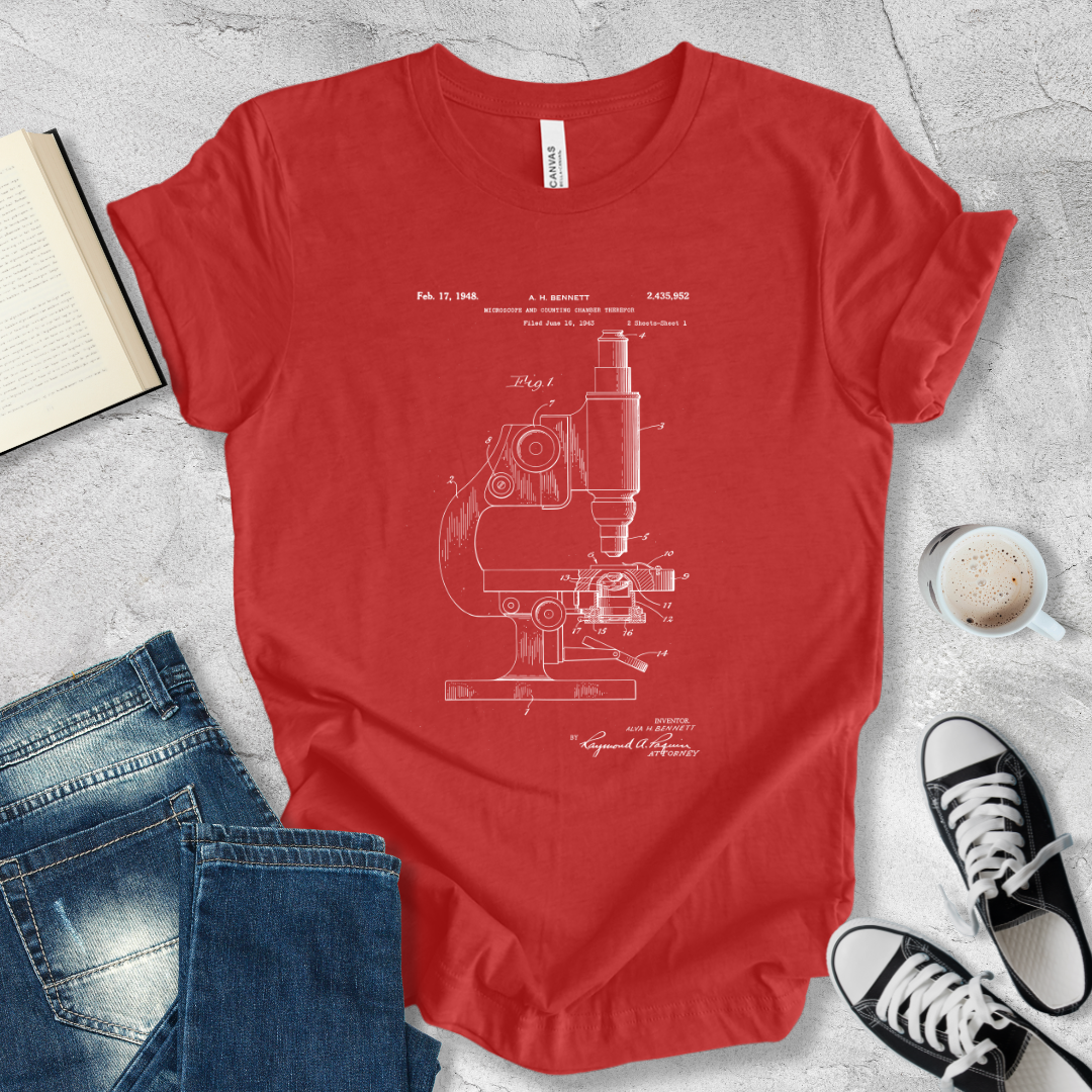 Microscope patent T-shirt