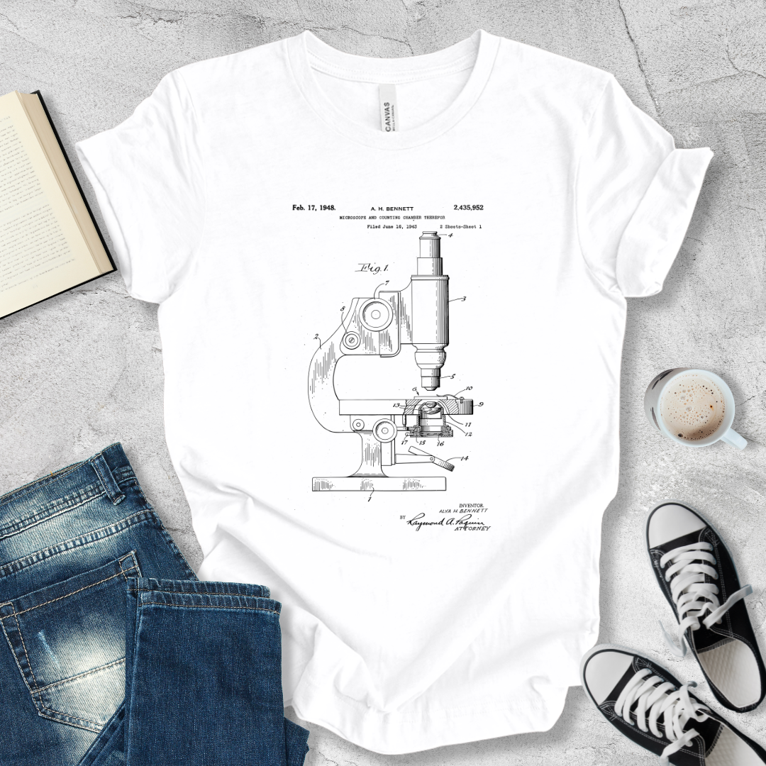 Microscope patent T-shirt