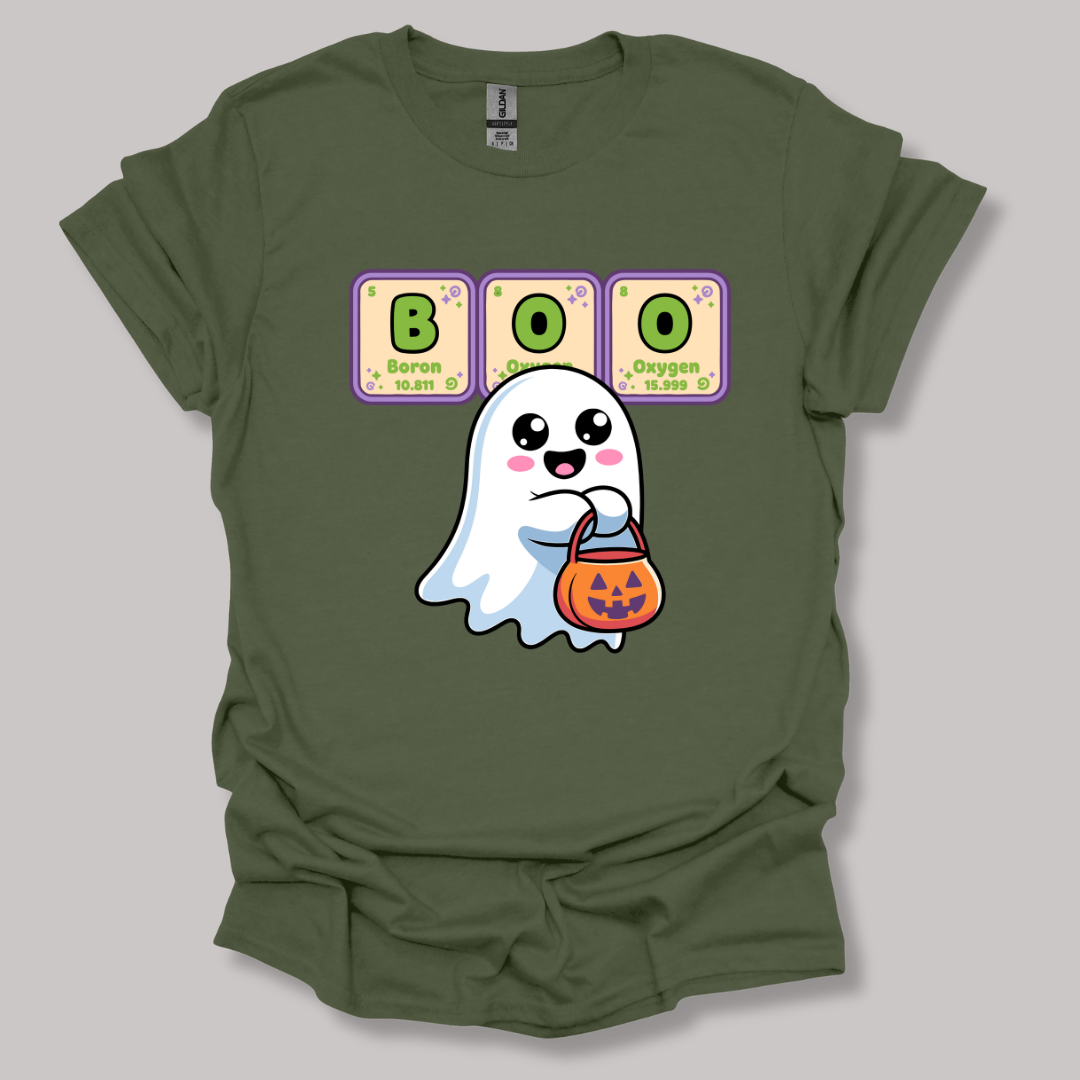 BOO Element Ghost Halloween T-shirt Printify