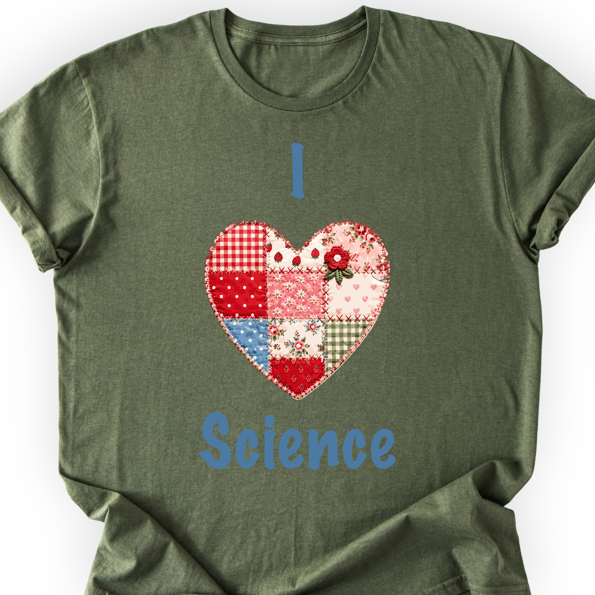 I Hearth Science Patchwork T-Shirt — Scientist Apparel