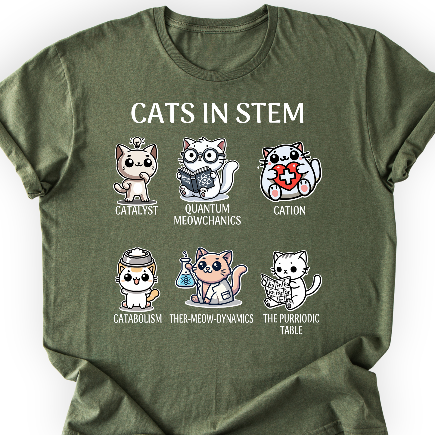 Cats In STEM T-shirt Printify