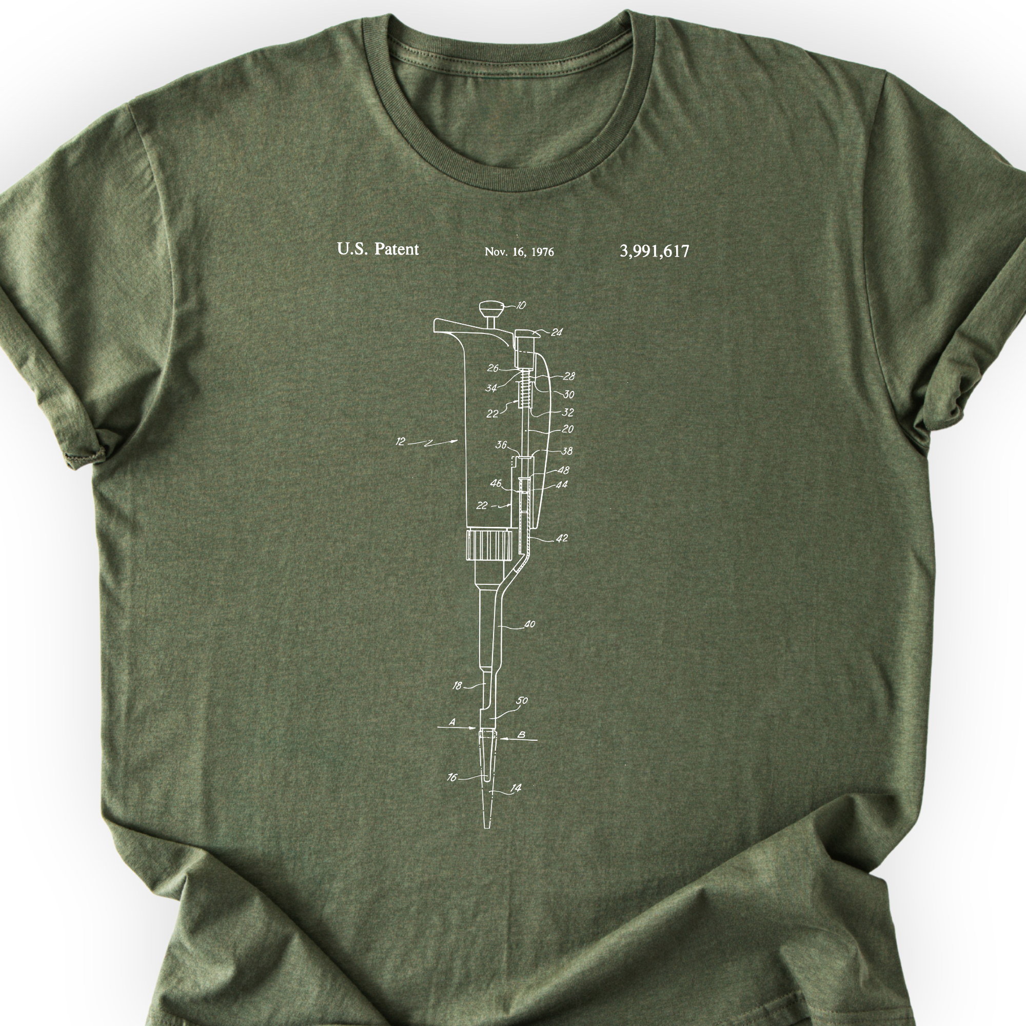 Micropipette Patent T-shirt — Scientist Apparel