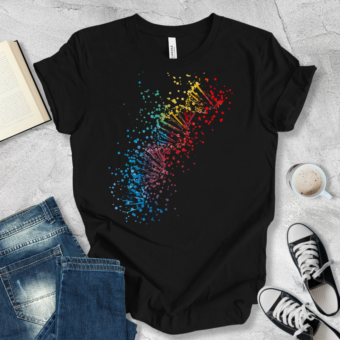 DNA helix dots T-shirt