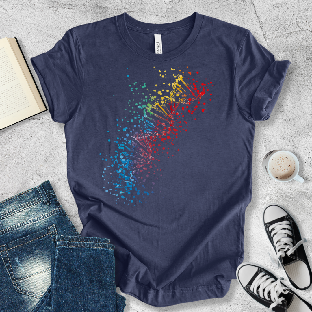 DNA helix dots T-shirt