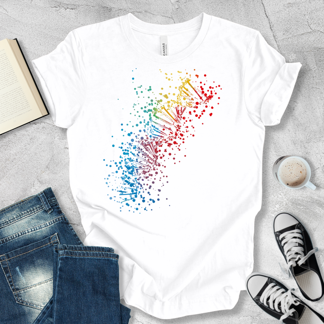 DNA helix dots T-shirt