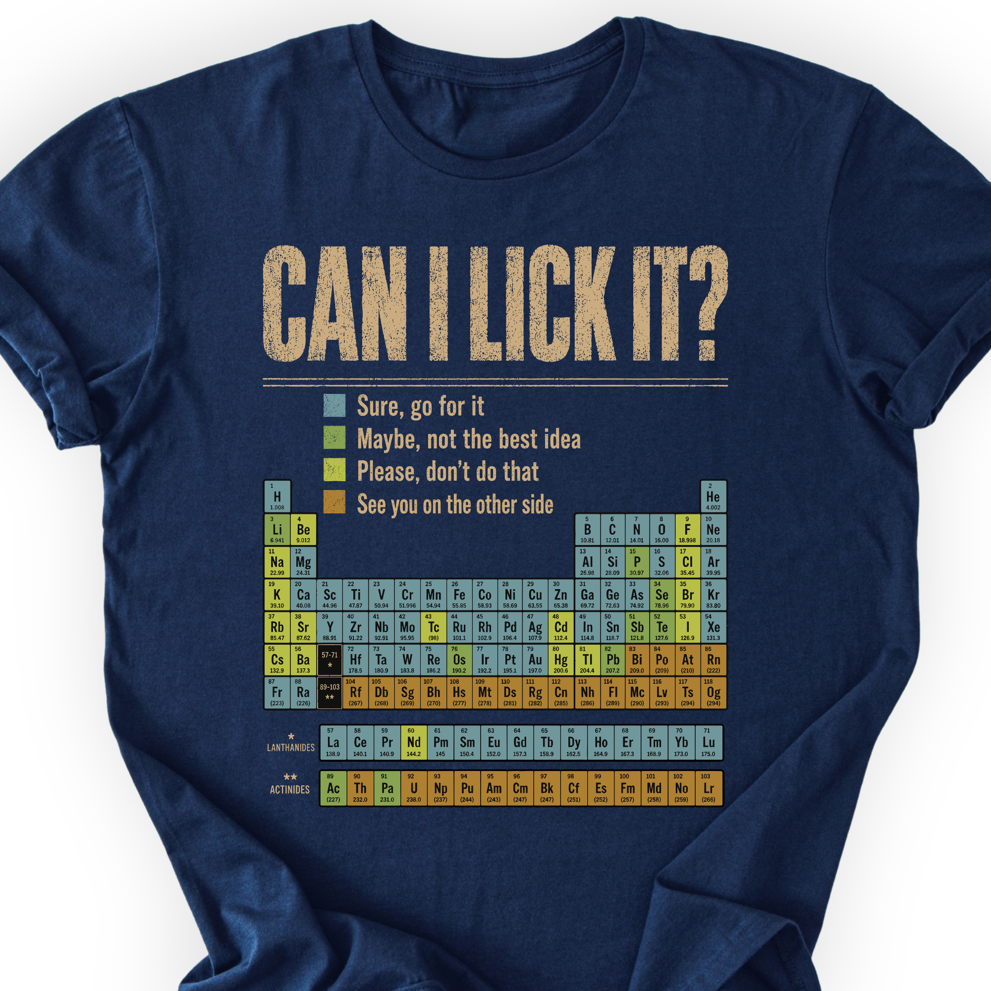 Can I Lick It Periodic Table T-Shirt Printify