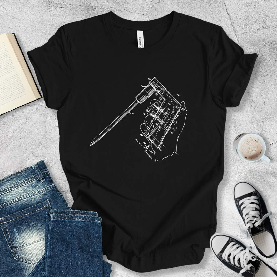 Pipette aid patent T-shirt