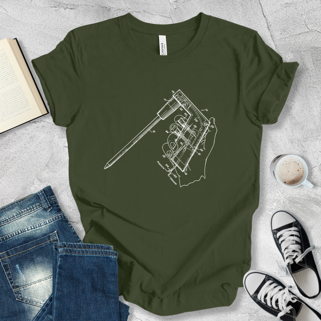 Pipette aid patent T-shirt