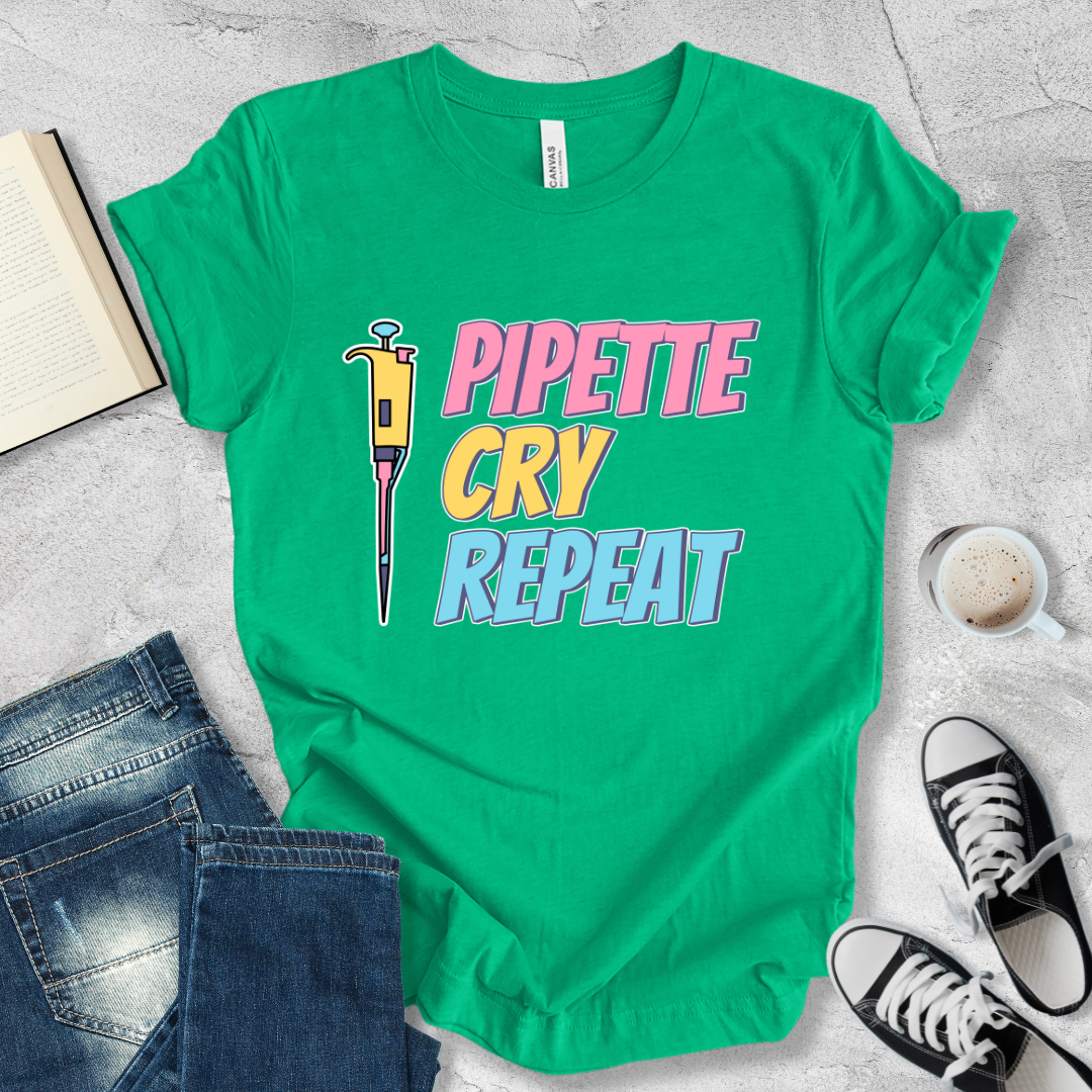 Pipette Cry Repeat T-shirt