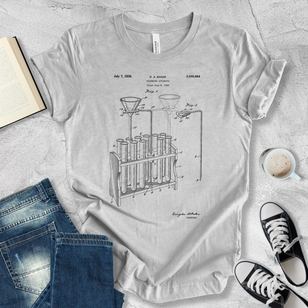 Filtering apparatus patent T-shirt