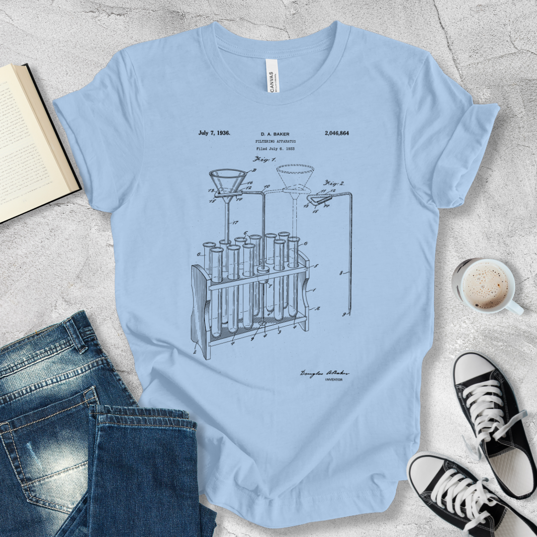 Filtering apparatus patent T-shirt