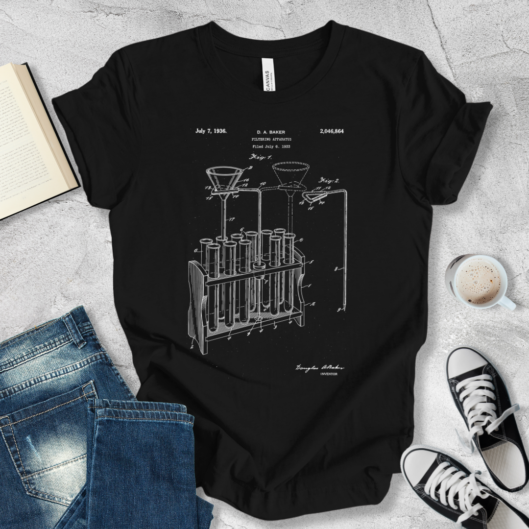 Filtering apparatus patent T-shirt