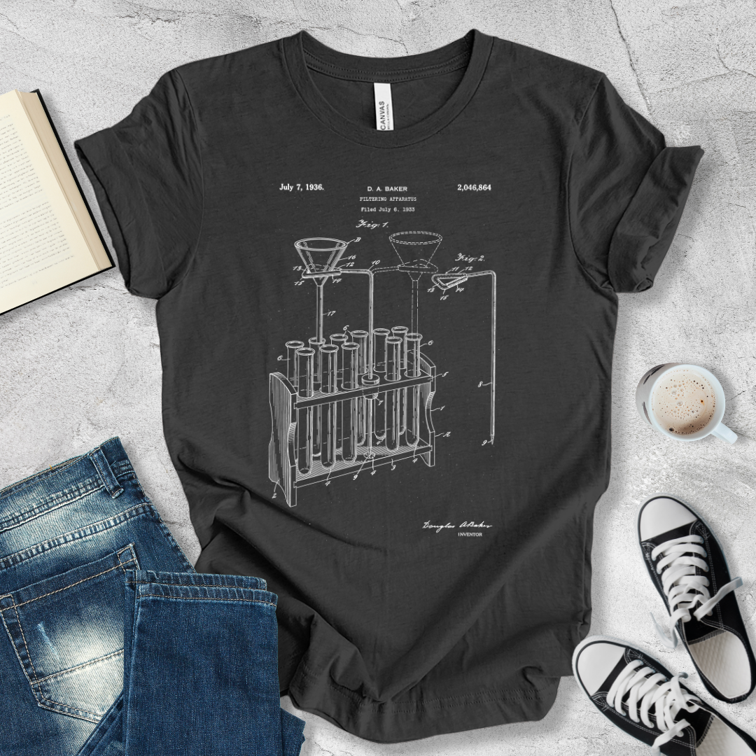 Filtering apparatus patent T-shirt