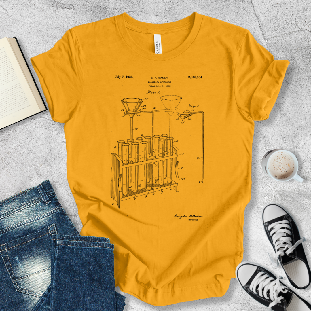 Filtering apparatus patent T-shirt