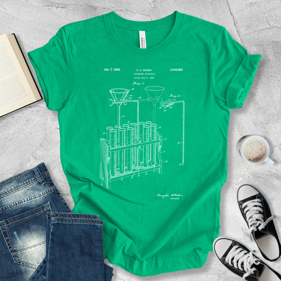 Filtering apparatus patent T-shirt