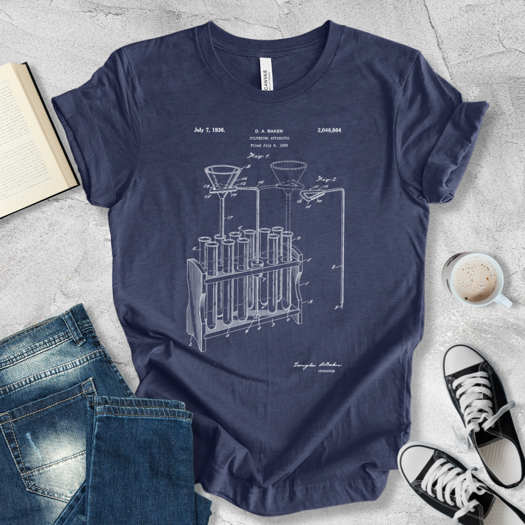 Filtering apparatus patent T-shirt