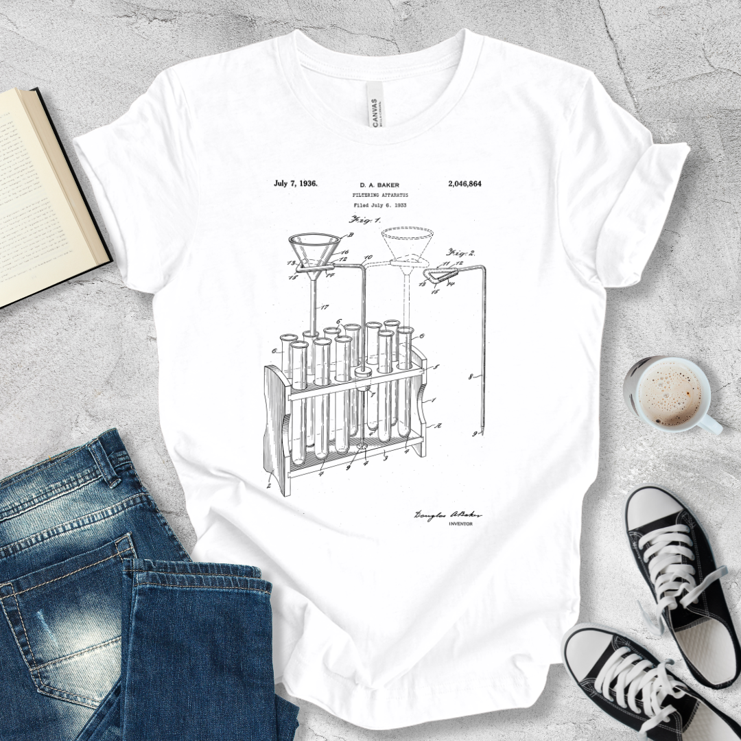 Filtering apparatus patent T-shirt