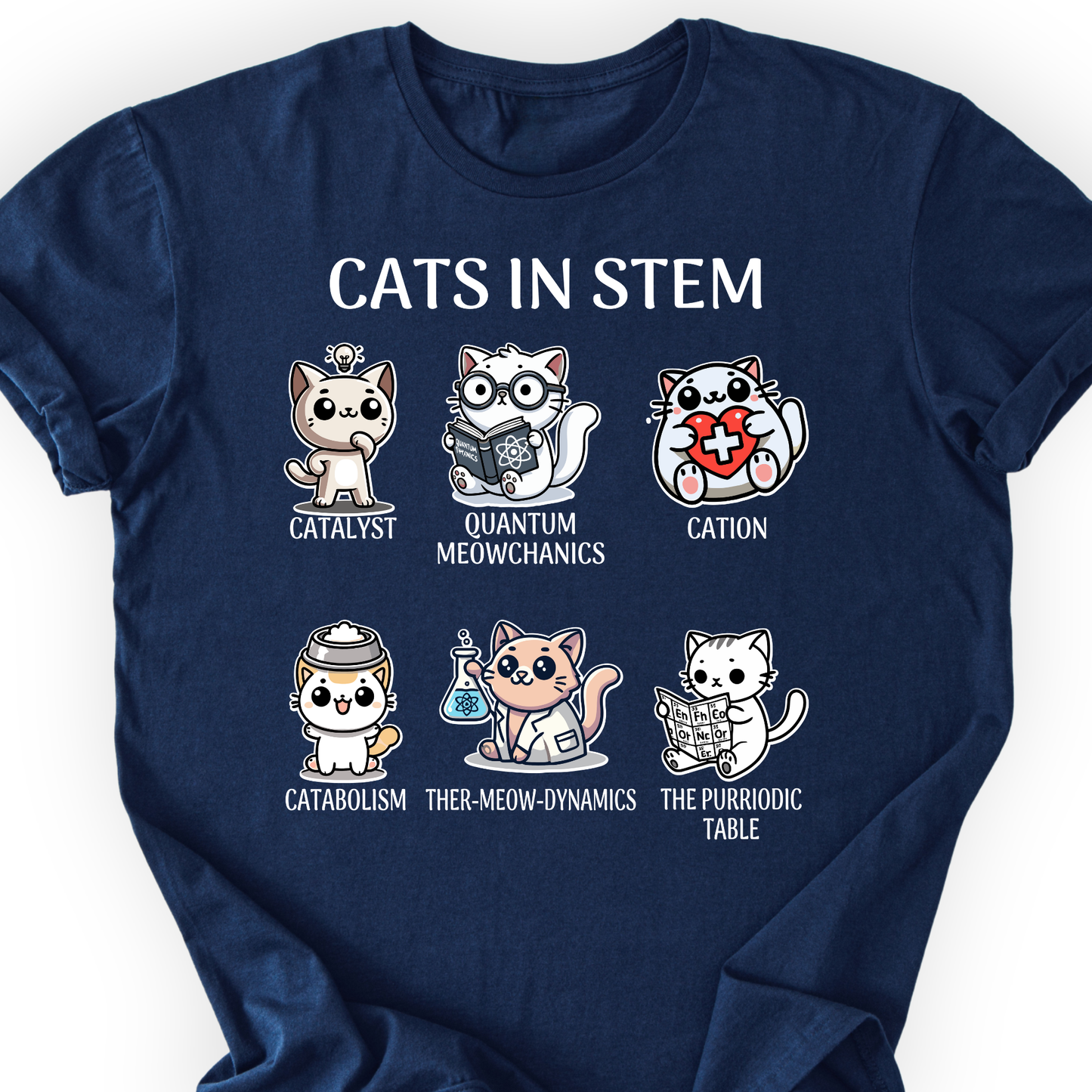 Cats In STEM T-shirt Printify