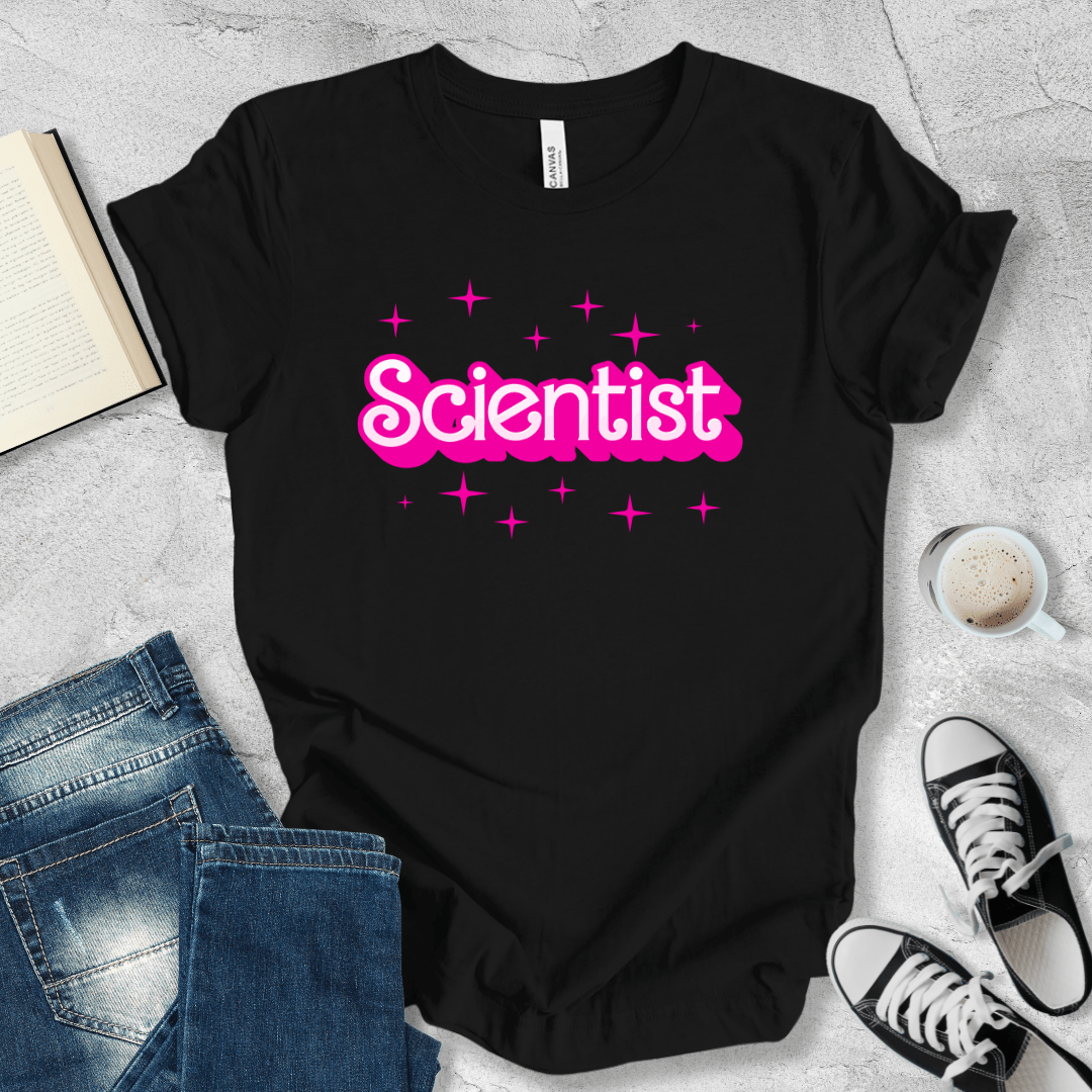 Scientist barbie font T-shirt