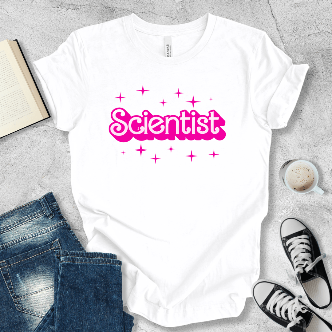 Scientist barbie font T-shirt