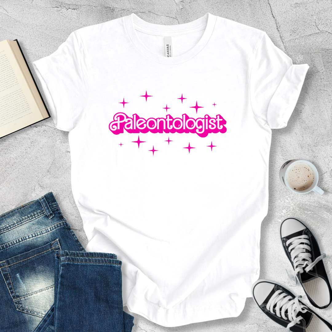 Paleontologist barbie font T-shirt