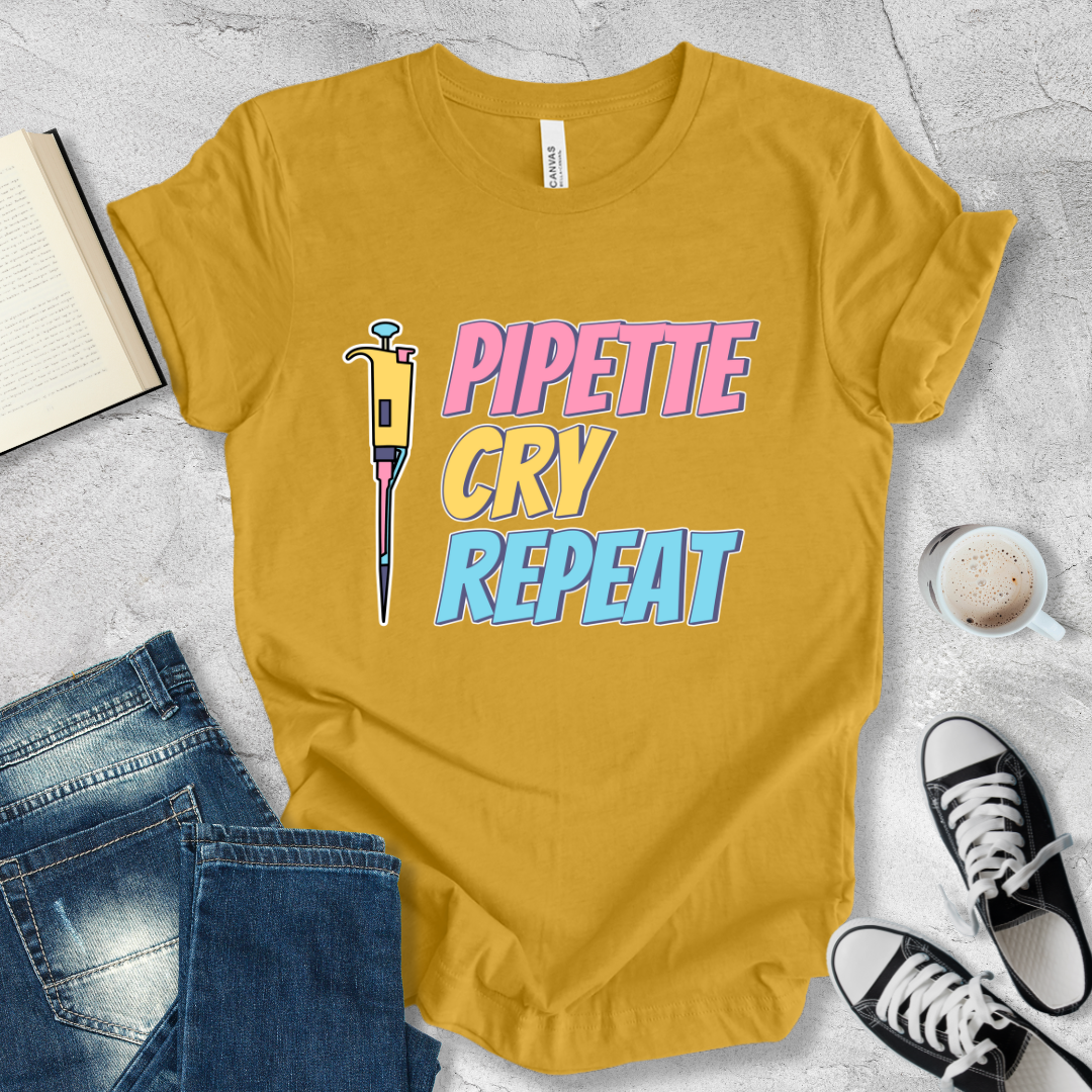 Pipette Cry Repeat T-shirt