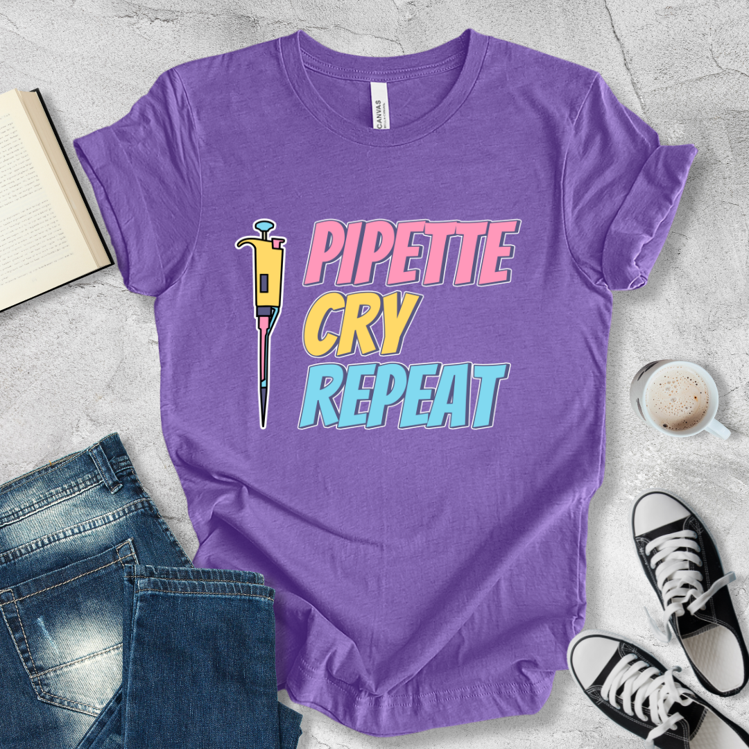 Pipette Cry Repeat T-shirt