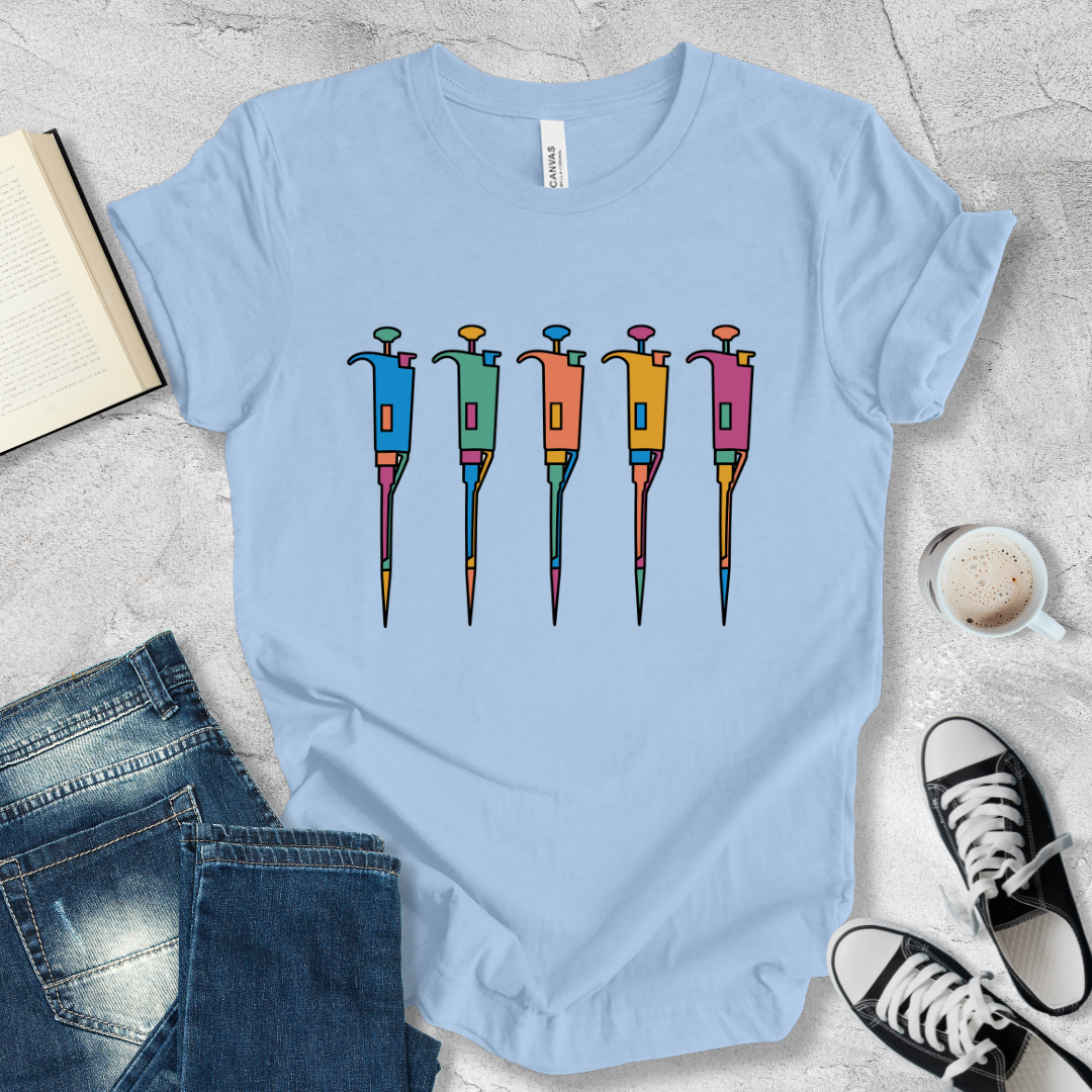 Five pipettes T-shirt