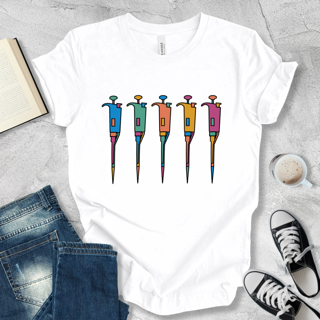 Five pipettes T-shirt