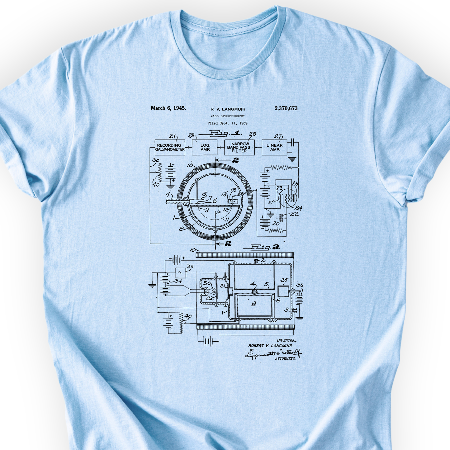 Mass Spec Patent T-shirt Printify