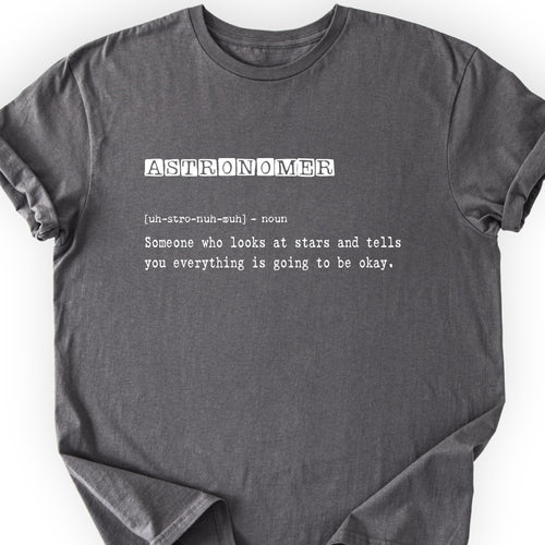 Astronomer Definition T-shirt Charcoal