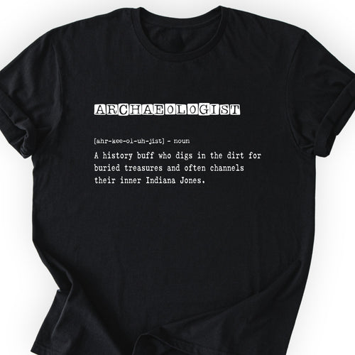 Archaeologist Definition T-shirt Black