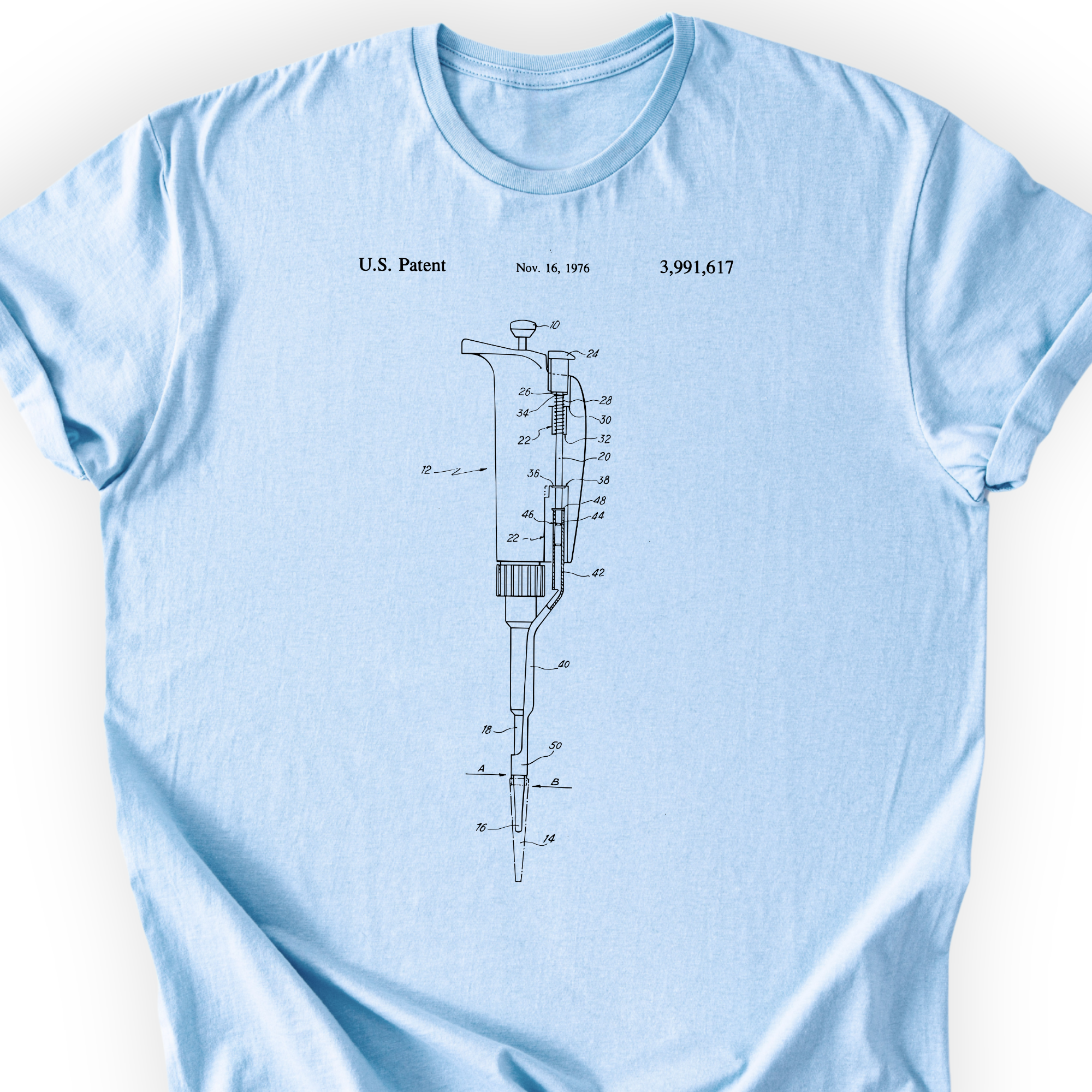 Micropipette Patent T-shirt — Scientist Apparel